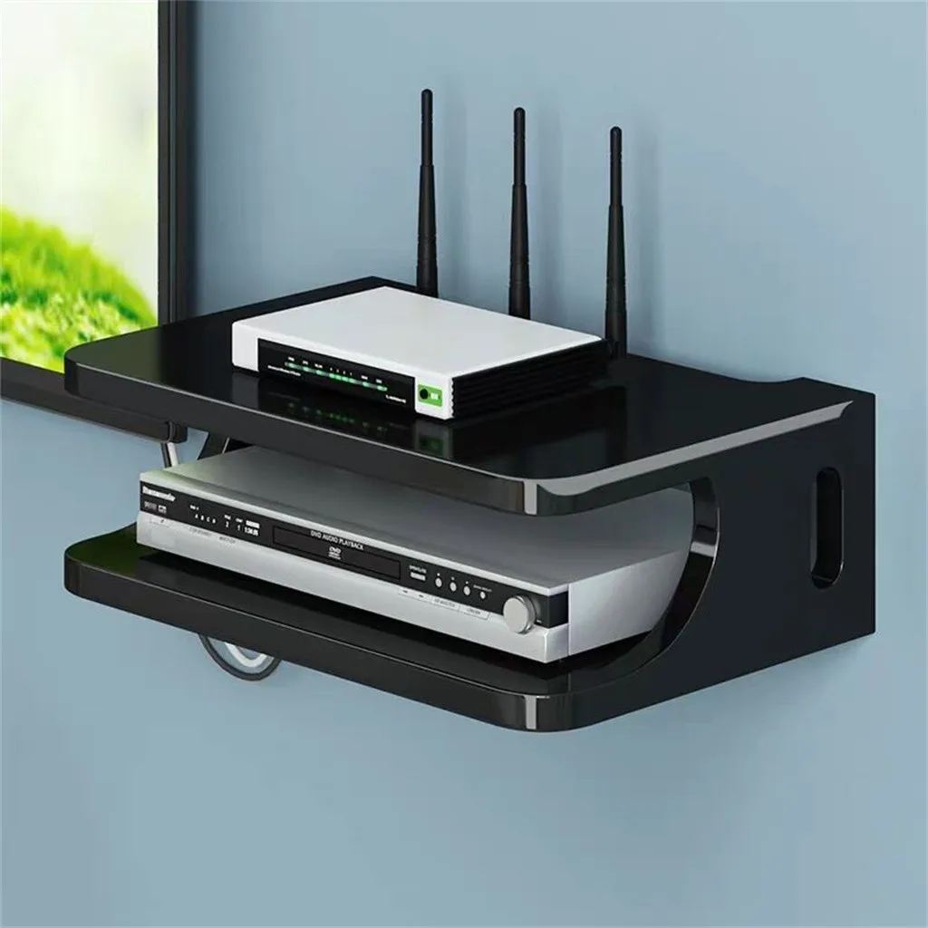 Floating Shelf For TV Components Metal Wall Mounted Media Console 2 Tier Cable Boxes/Routers/Remotes/DVD Players/Game Consol | Электроника