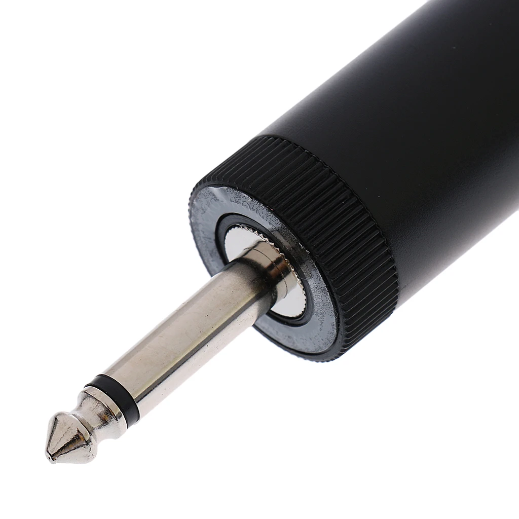 Condenser Instrument Mic Lapel Tie Microphone 6.5mm Jack for Violin Guitar Voice Black