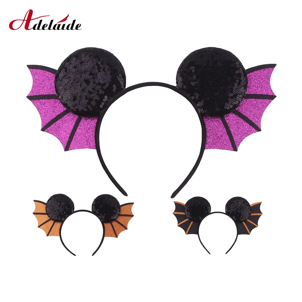 Черная повязка на голову с Минни 1 шт. милая крыльями летучая мышь для Хэллоуина