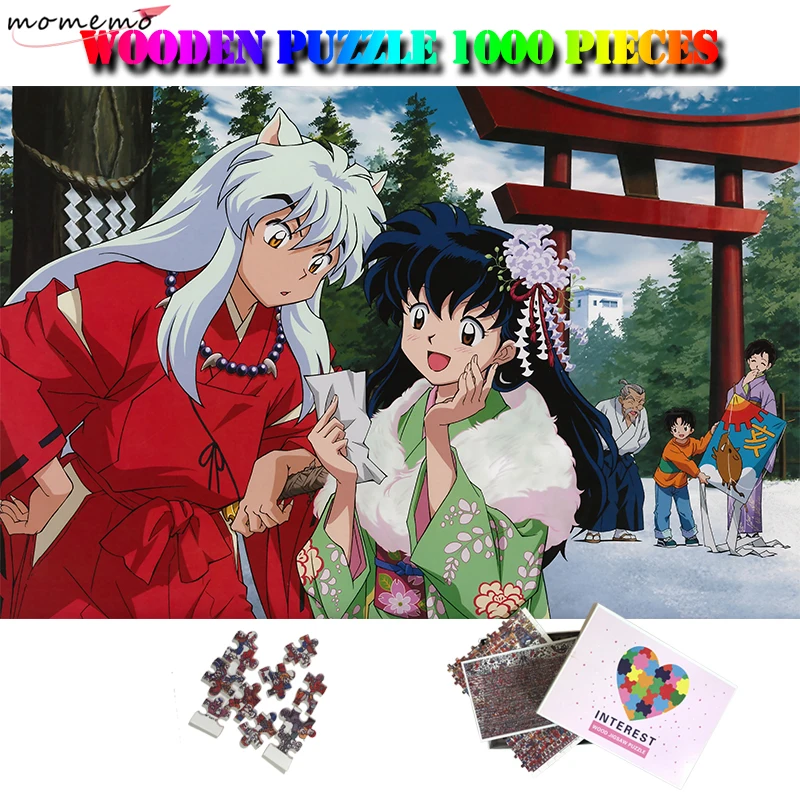 MOMEMO Inuyasha Пазл 1000 шт. деревянные аниме головоломки для взрослых классические