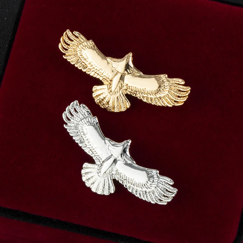 New Retro Animal Eagle Wings Brooch Metal Birds Badge Collar Pins Fashion Suit Shirt Lapel Pin Jewelry for Men Accessories