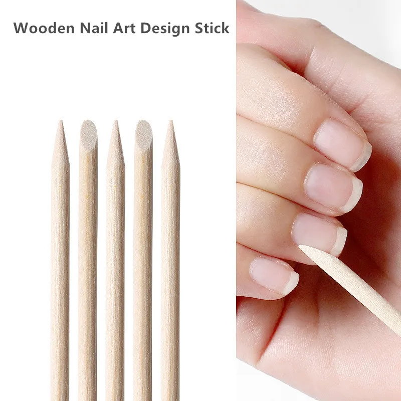 

50Pcs Wooden Cuticle Pusher Nail Art Cuticle Remover Wood Sticks For Cuticle Removal Manicure Nail Art Tools