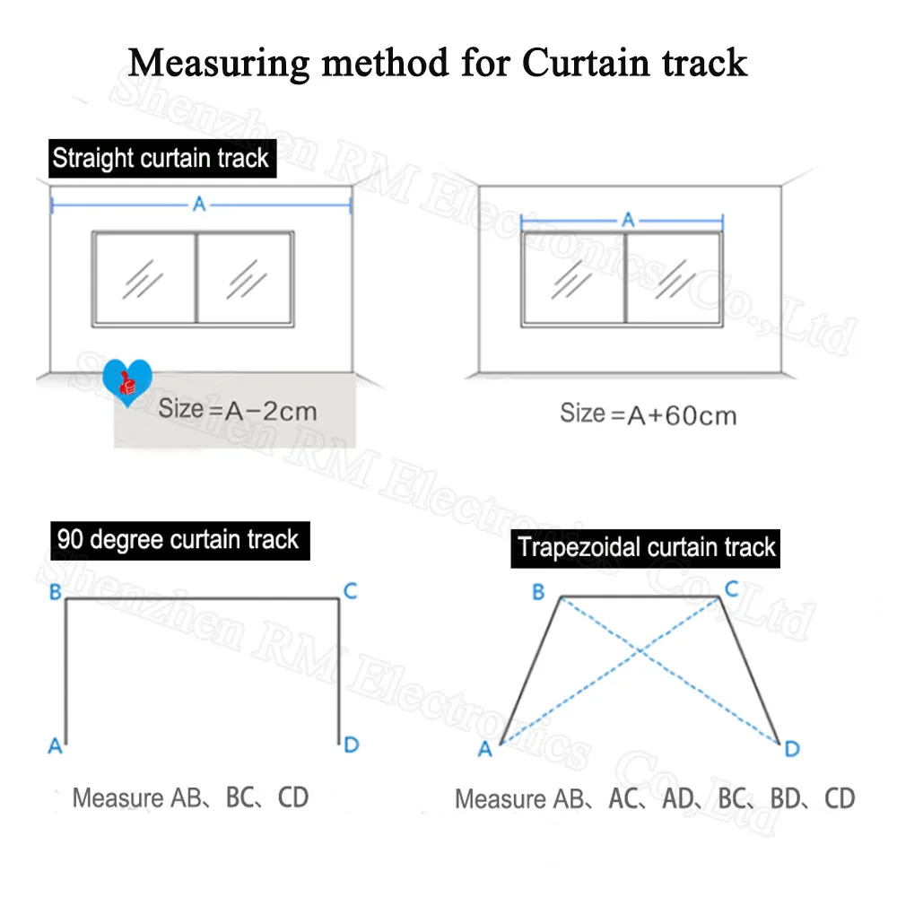  2.6m~3m Electric Silent Curtain Track for Xiaomi Aqara/ B1 Curtain motor/Dooya Curtain Engine Custo