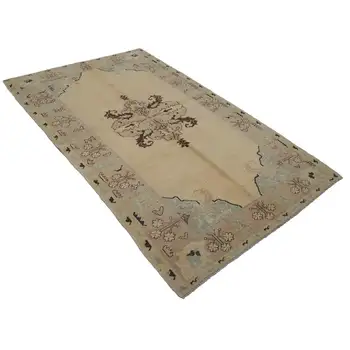 

134x228 Cm Beige Handmade Vintage Anatolian Rug-4x7 Ft