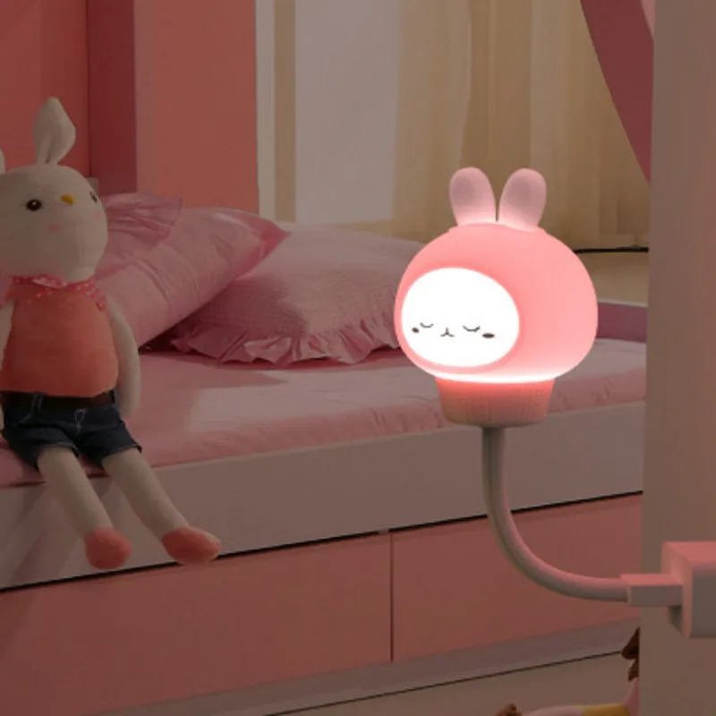 Pequeno dos Desenhos Lâmpada de Mesa Luzes da Noite Decoração da Noite Telecontrol Animados Quarto Bebê Luz Noite Lactação Lâmpada Cabeceira Usb Led 21 lâmpada de mesa luzes da noite quarto