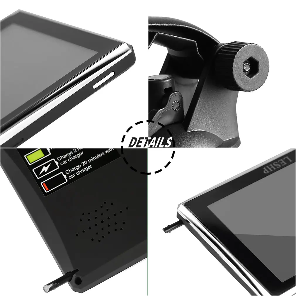  LESHP Schwarz Durable HD Auto GPS Global Positioning System Touch Screen Navigation Karte Freies Up