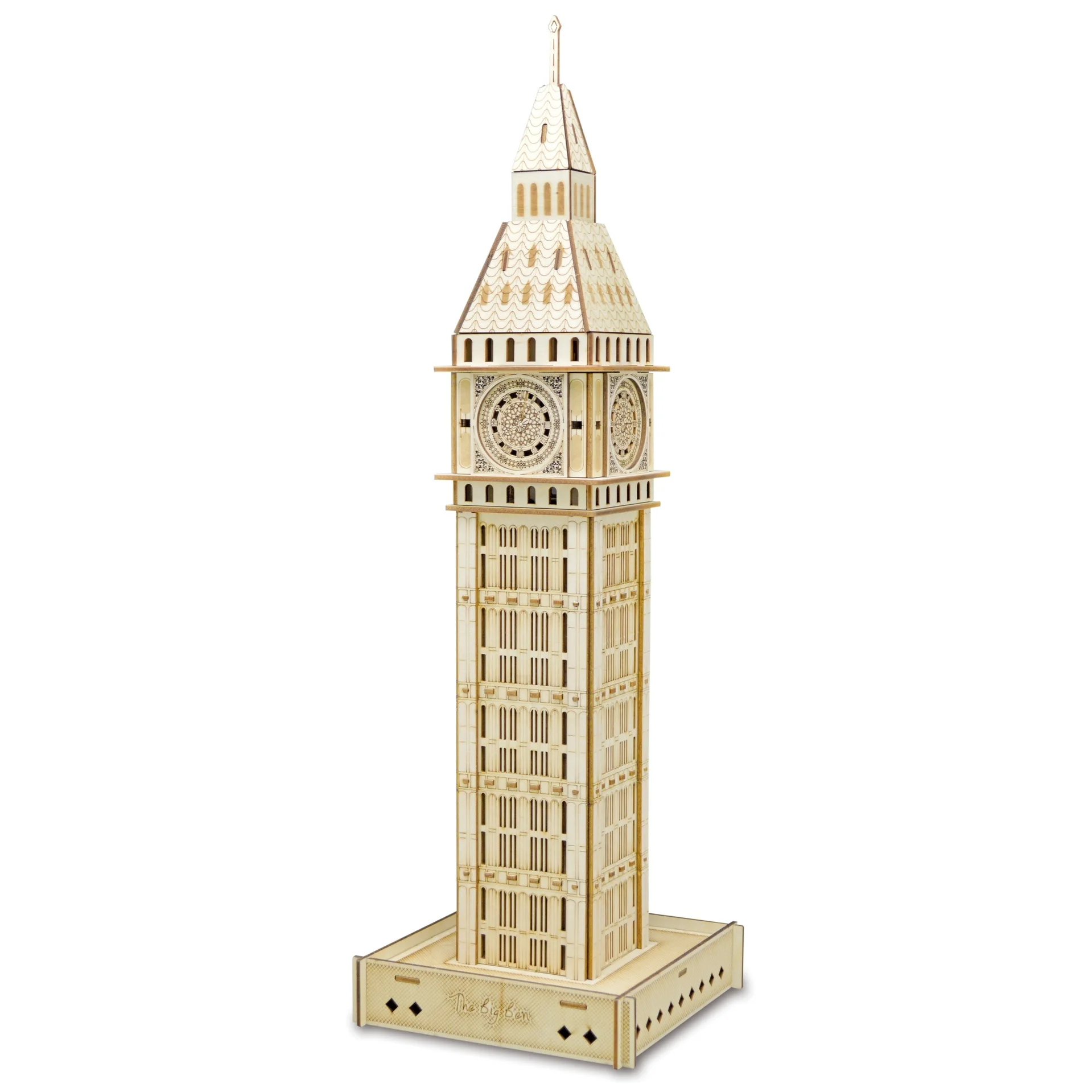 Британский Биг Бен цвет в коробке 3D деревянная модель DIY трехмерный зигзаг головоломка лазерная резка ручные головоломки игрушка