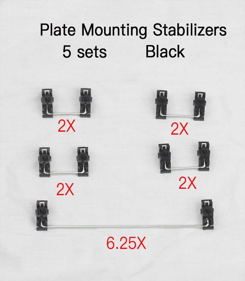 5sets plate black