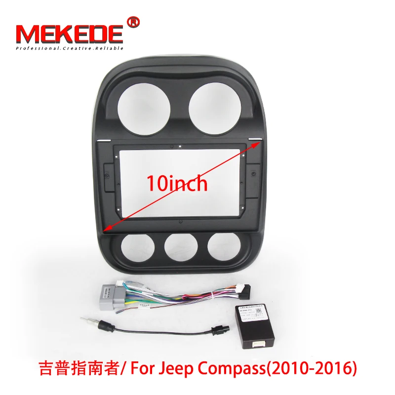 MEKEDE 9 /10inch Car Fascias Navigation Dash Panel For Jeep Compass