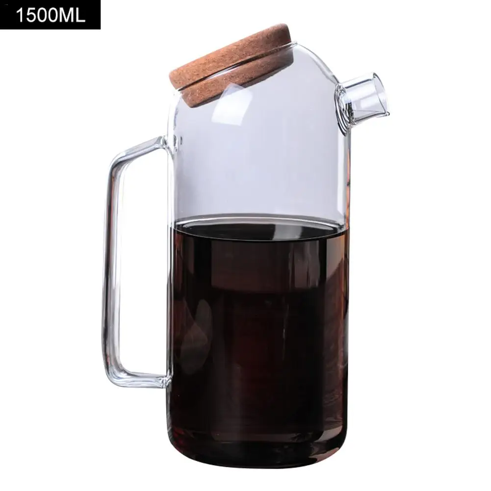 1500ml 700-1500 мл высокотемпературный стеклянный кофейник, термостойкий большой чайник, Кофеварка, чайный набор для офиса и дома - Цвет: 1500ml
