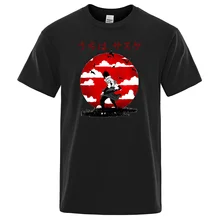 Наруто Саске Итачи футболка Япония аниме футболка самурайский воин топы Харадзюку уличная одежда Закат Мужская футболка