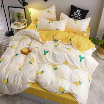 

Bedding Set strawberry Printed Duvet Cover Set single Full Queen King family Sizes Home textile decoration 3/4 / 5pcs No quilt