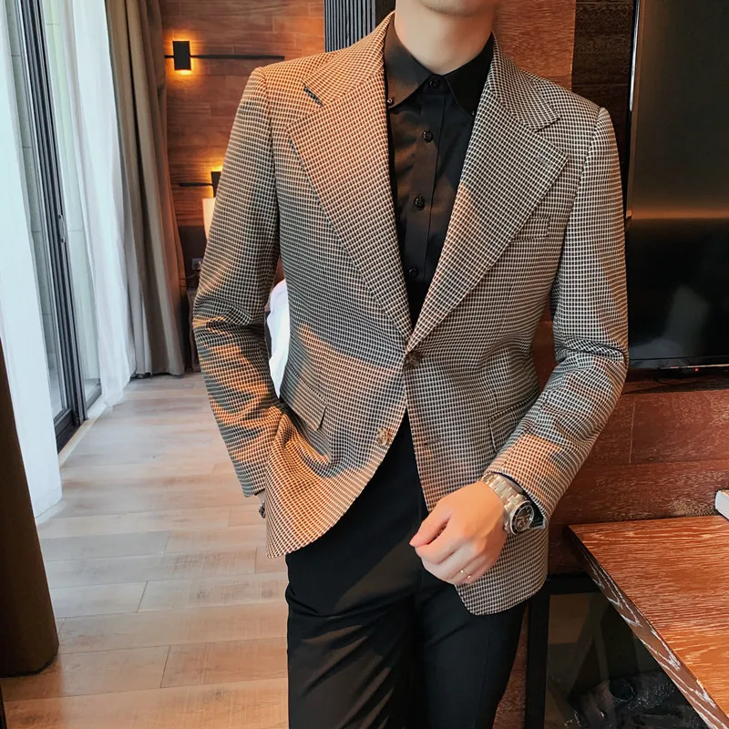 レビュー多数 新ファッションブランドメンズチェック柄ブレザー男性カジュアルディナースーツビジネスシングルブレストドレス男性ブランド衣料プラスサイズs 3xl 掘り出し物に出会 Microclin Com レビュー多数 新ファッションブランドメンズチェック柄ブレザー男性カジュアルディナースーツビジネスシングルブレストドレス男性ブランド衣料プラスサイズs 3xl 掘り出し物に出会 Microclin Com