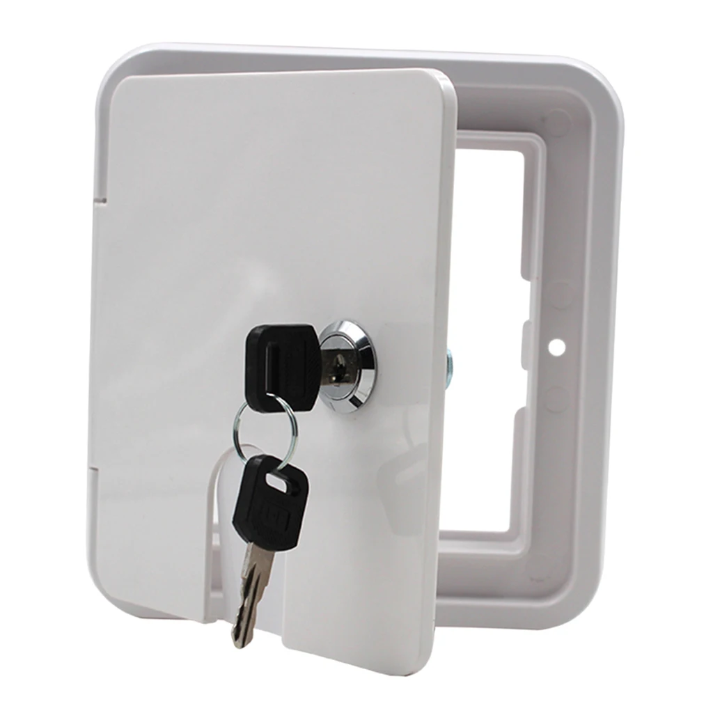 Heavy Duty Electric Cable Hatch RV Electric Cord Protect Case – White RV Camper Electric Cord Cover - 6.9 x 1.4 Inch Square