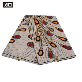 

ACI New Fashion African Fabric Wax Prints Batik 6 Yards/Piece Nigeria Wax Ankara Fabrics Wholesale Veritable Wax Tissu Africain