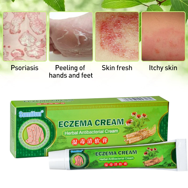 Sumifun 1Pcs Soft Eczema Cream 100% Herbal Anti-bacterial Ointment Chinese Antipruritic and Sterilizing Essential Oil K10002