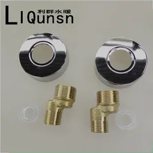 Аксессуары толстый тройной кран аксессуар душевой кран аксессуары эксцентриковый винт угловой с декоративной крышкой из нержавеющей стали