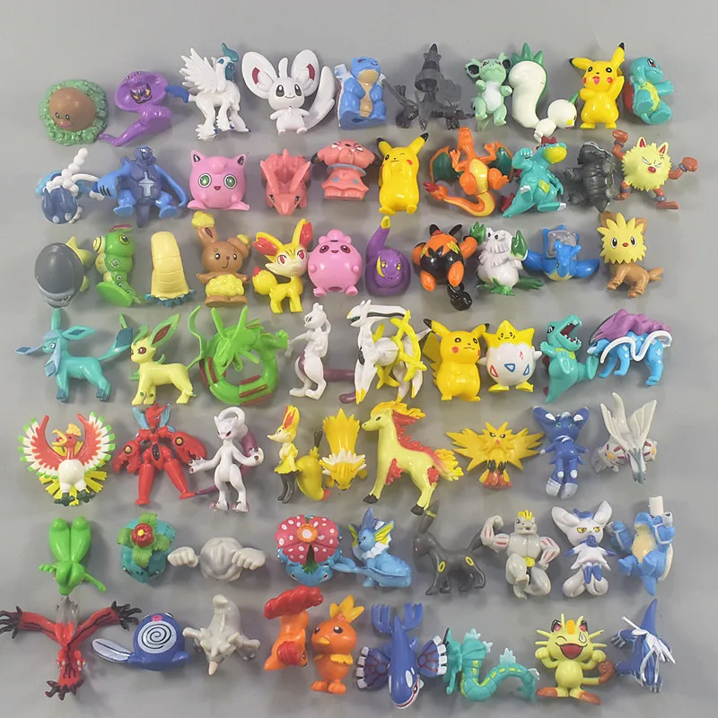 

4-5CM 200 Different Styles High Grade pkm Action Figure Bulbasaur Charmander pikachues For Children Birthday Gift