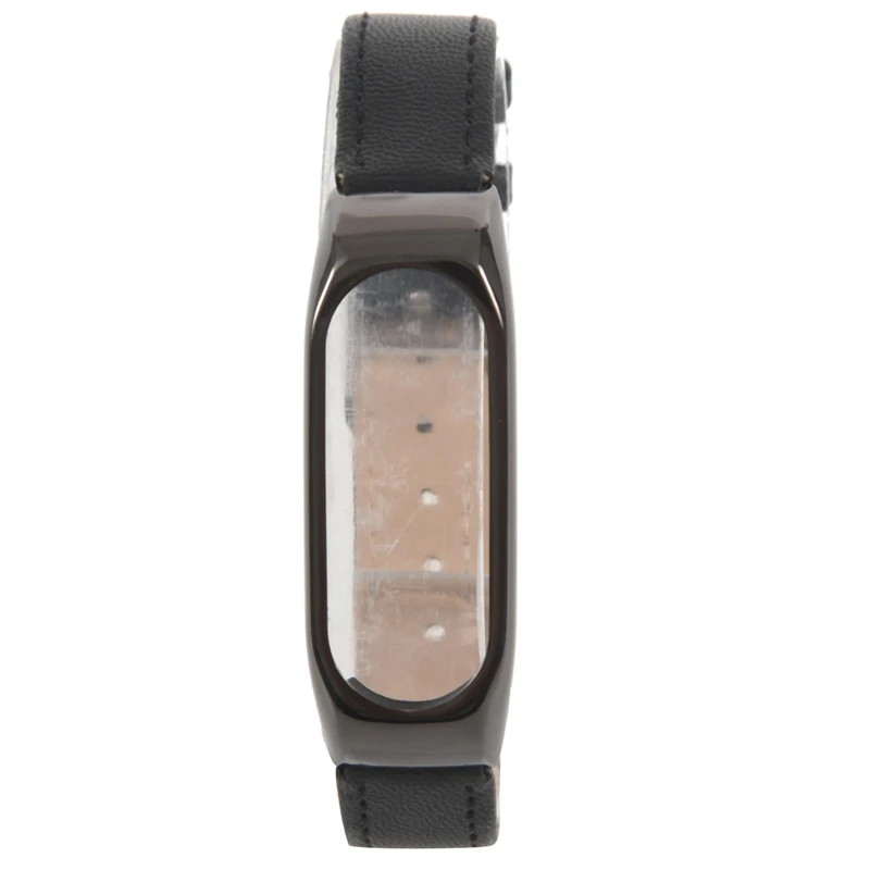 Сменный кожаный ремешок на запястье для Xiaomi Mi Band 2 металлический чехол