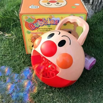 

Summer Bubble Bread Bubble Machine Fully Automatic Seven Color Electric Bubble Gun Hand Strap Music Lights