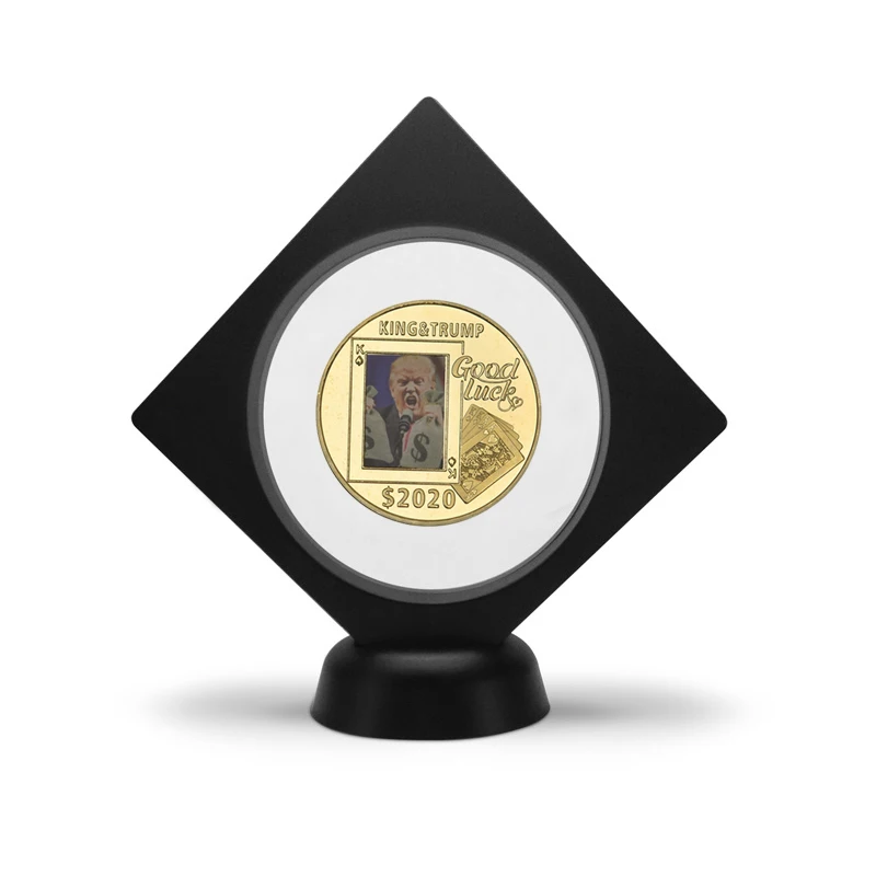 coin4 with holder WR США Дональд Трамп позолоченные Коллекционные монеты с держателем удача казино чипы оригинальные монеты Забавный подарок дропшиппинг - Цвет: coin4 with holder