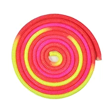 5 цветов, Спортивная, для спортзала, Радужная, цветная, для художественной гимнастики, прочная, для соревнований, для художественных тренировок, веревка для гимнастики