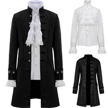 Costume de Cosplay pour hommes, ensemble Trench Coat et chemise Steampunk, Vintage Prince pardessus, veste de Renaissance médiéval, Costume Edwardian victorien