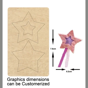 

Pentagram stick wooden die metal cutting dies for scrapbooking suitable for common die-cutting machines 2020 New cutting die