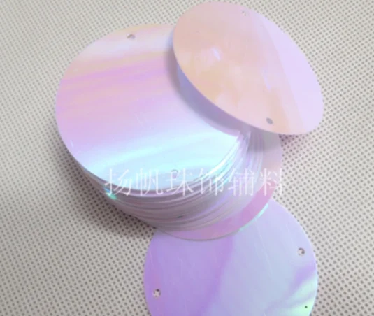 Sewing supplies 50mm single double hole solid color film DIY clothing bead curtain decorative materials PVC