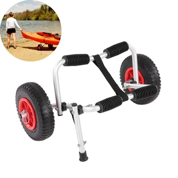 

Outdoor Kayak Cart Foldable Boat Kayak Aluminum Alloy Transporter Inflatable Boat Handbag Trolley