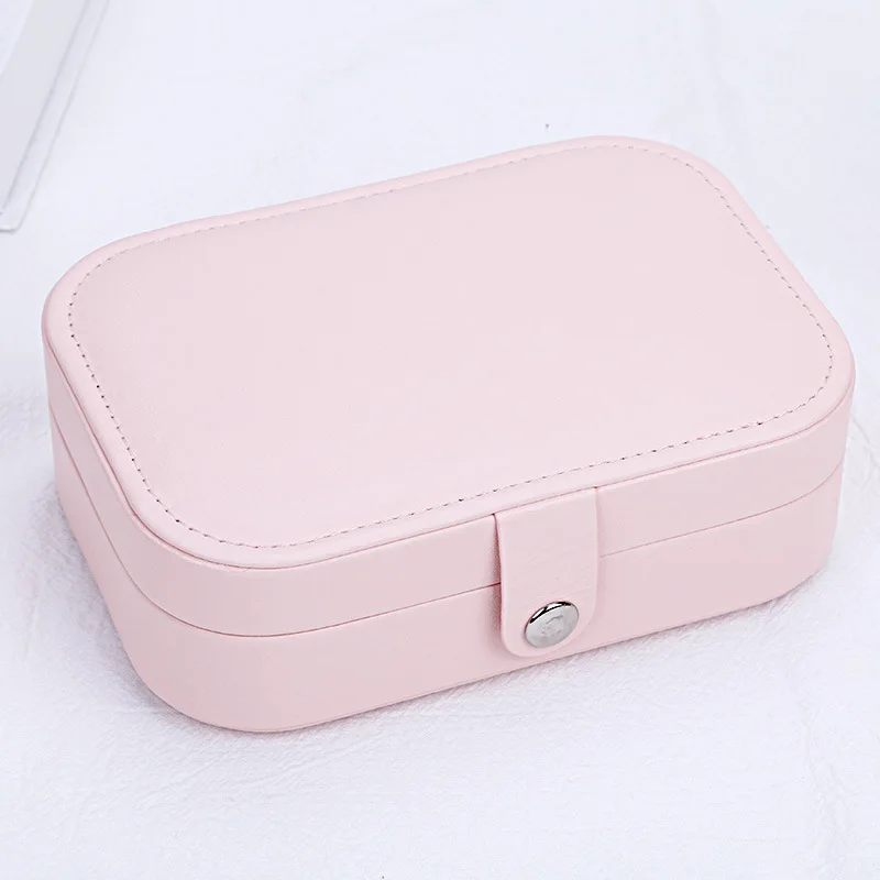 Double Jewelry Storage Box Korean Princess Earring Flannel Jewelry Box Multi-function Portable Case for Jewelry Gift Box
