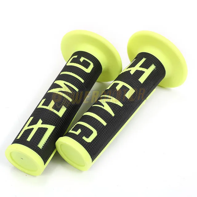 2019 New Hot Selling Handle MX Grip EMIG Grip FOR To KLX CRF Motorcycle Dirt Pit Bike Rubber Handlebar Twist Grip For GEL GP Black-Green