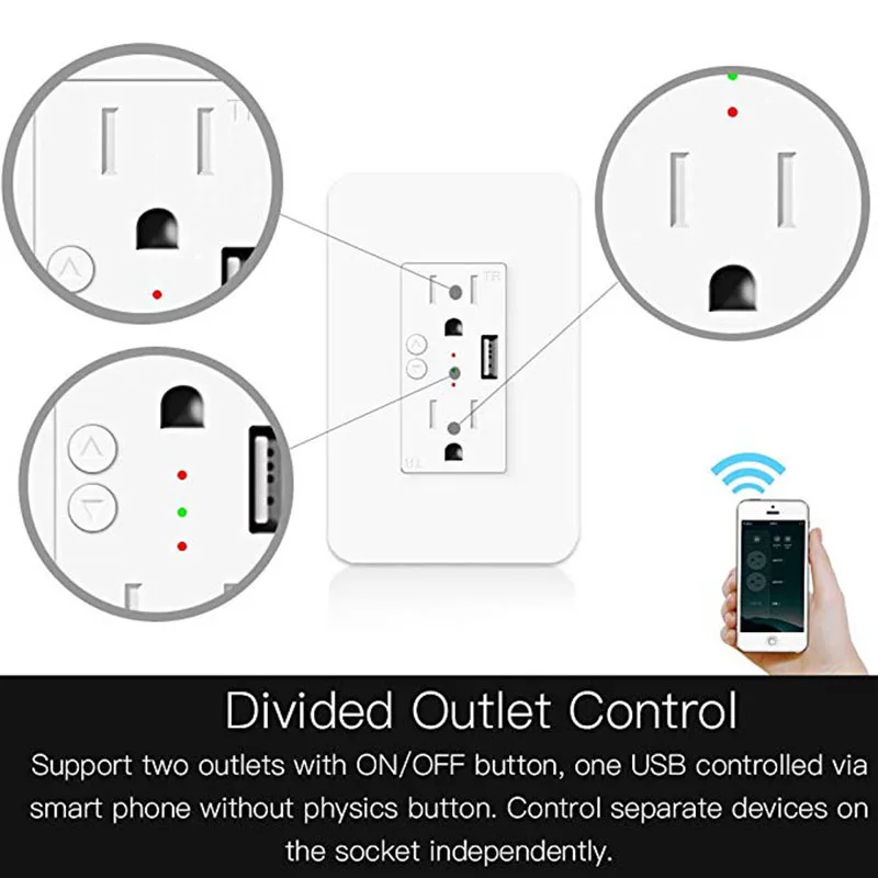 Новая Улучшенная интеллектуальная беспроводная(Wi-Fi) настенная розетка с USB Интерфейс мульти Порты и разъёмы в-стенная розетка Поддержка app дистанционного Управление YE-Лидер продаж