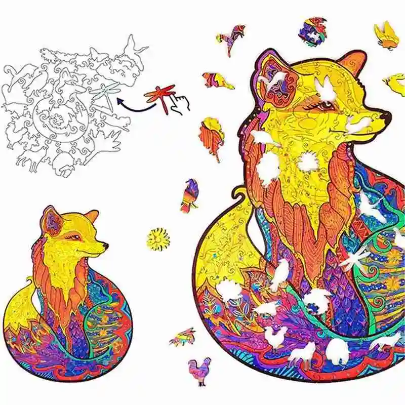 

Each Piece is Animal Wooden Animal Puzzles Christmas for Adults DIY Puzzle Shaped Puzzles Gifts for Kids Jigsaw 2020