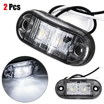 

2pcs 12v White Car E11 Bulb Led Side Marker Blinker Lights for Trailer Trucks Piranha Caravan Side Clearance Marker Light Lamp