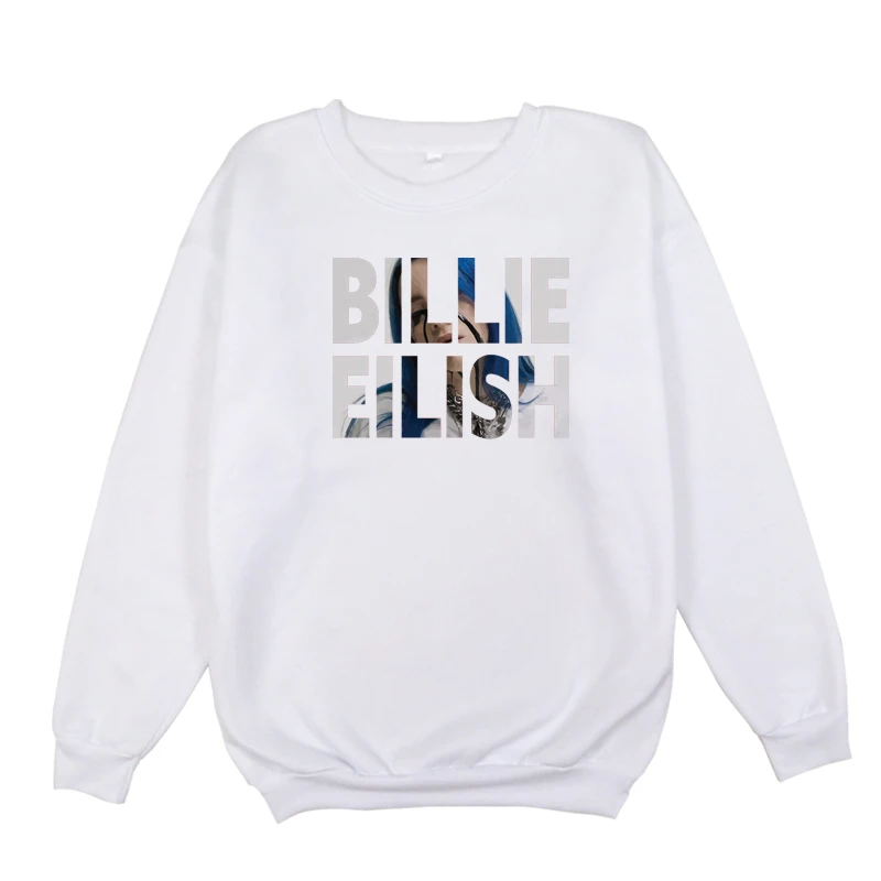 Billie Eilish Толстовка в стиле хип-хоп Уличная Толстовка Женская Толстовка в стиле Харадзюку розовая одежда зимняя одежда для девочек Moletom Masculino - Цвет: 17