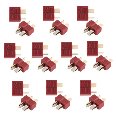 2020 New 10 Pairs T Plug Male Female Deans Connectors Style For RC LiPo Battery ESC DIY 2020 New 10 Pairs T Plug Male Female Deans Connectors Style For RC LiPo Battery ESC DIY