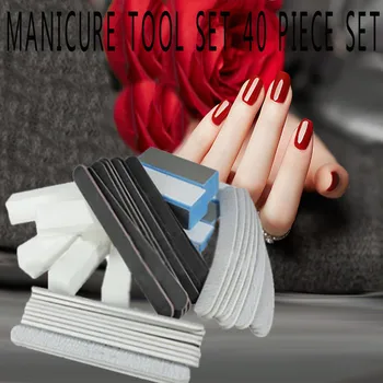 

40 PCS Nail Art Standing Files Manicure Buffer Block Emery Boards Nail Art Tools Manicure File Strips Manicure Supplies Manicure