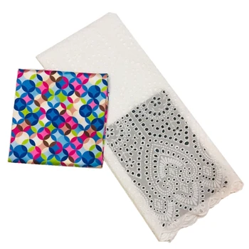 

african fabric hot selling ribbon silk fabric and swiss lace set dry lace with silk material for dress