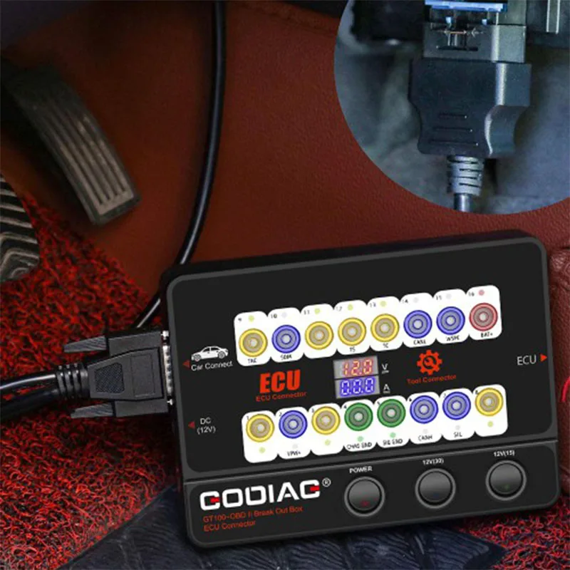 GODIAG GT100+ Pro New Generation OBDII Breakout Box with Electronic Current Display