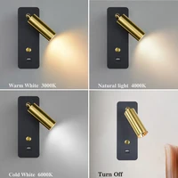 LED Wall Lights With Switch And USB Interface Fashion 5