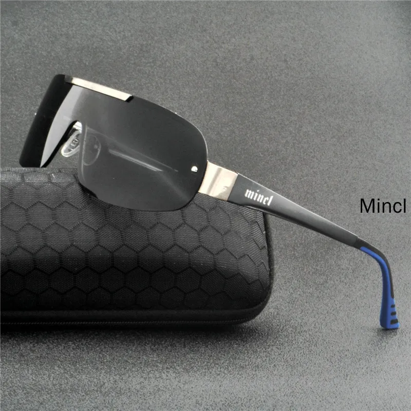Polarized Oversize Windproof Sunglasses For Women Luxury Brand Rimless One Piece Big Sun Glasses Men Shield Sunscreen Shades FML