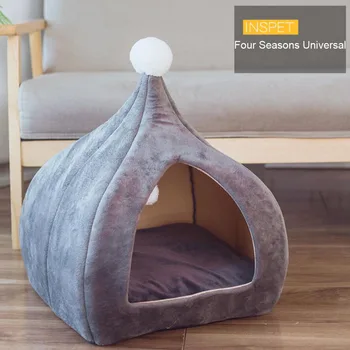 

INS Style Dog Pet Nest Warm Closed Deep Sleep Kennel Sleeping Bag Cat's Nest Medium And Small Thickened Four Seasons Universal