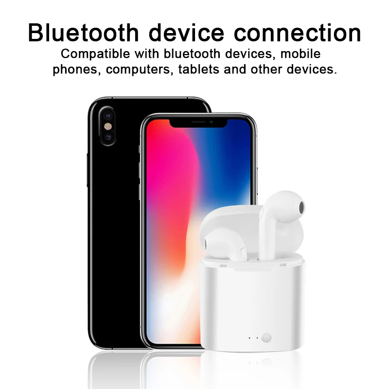 I7s Tws Bluetooth наушники беспроводные наушники спортивные громкой связи Наушники с зарядным устройством для samsung Galaxy S10 Plus Note 10 A50