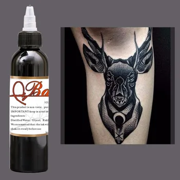 

4oz Permanent Tattoo Ink for Lining and Shading Newest Tribal Liner Shader Pigment Body Painting Black Pigment Beauty Tool