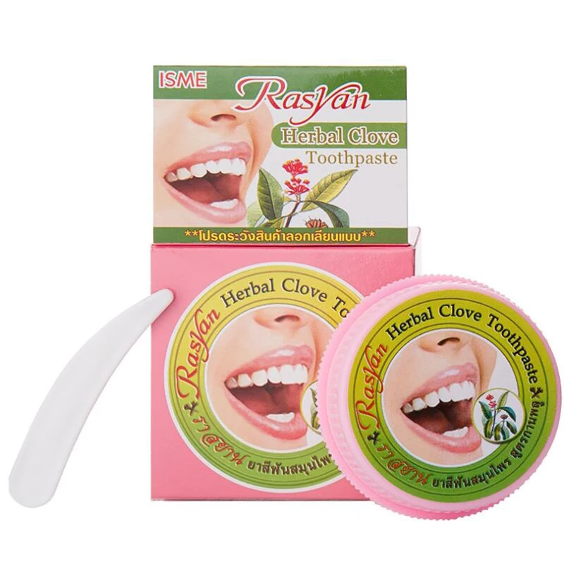 Натуральный травяной Гвоздика Таиланд зубная паста Отбеливание зубов порошок удалить пятна антибактериальные аллергические белые зубные пасты