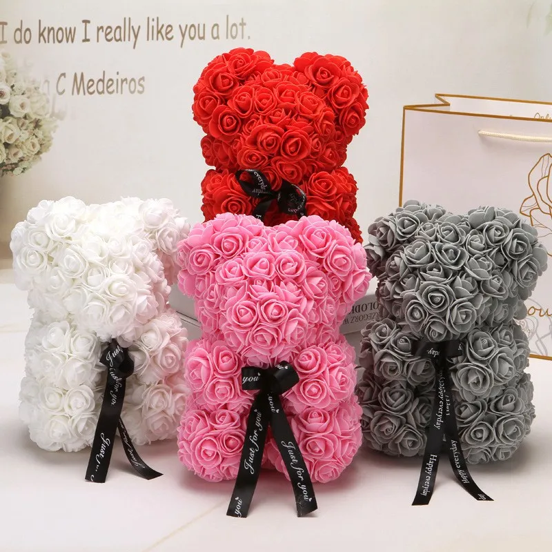 1pcs 20cm/30cm Artificial Flowers Foam Teddy Bear of Roses Mold DIY Gifts Polystyrene Styrofoam Wedding Valentine's Day Present