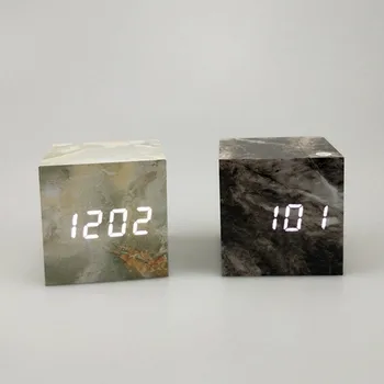 

LED clock digital clock Voice Control Calendar Thermometer Wooden LED Digital Alarm Clock USB/AAA часы настольные free delivery