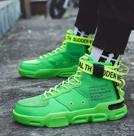 Новинка 2019 модные мужские кроссовки с высоким берцем спортивная обувь для мужчин