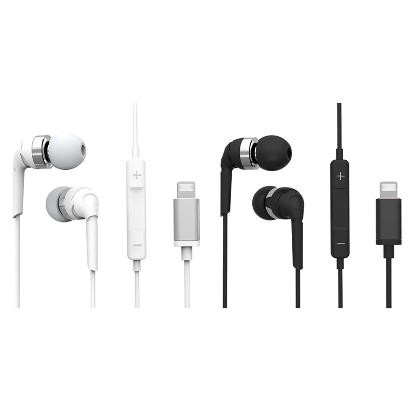 NITIKA Headphones with Connector Microphone for Apple MFi Headset Wired Noise Earphones for iPhone 120CM
